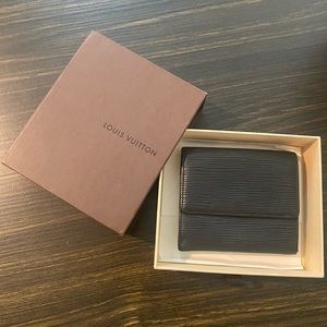Louis Vuitton Black Epi Wallet with box